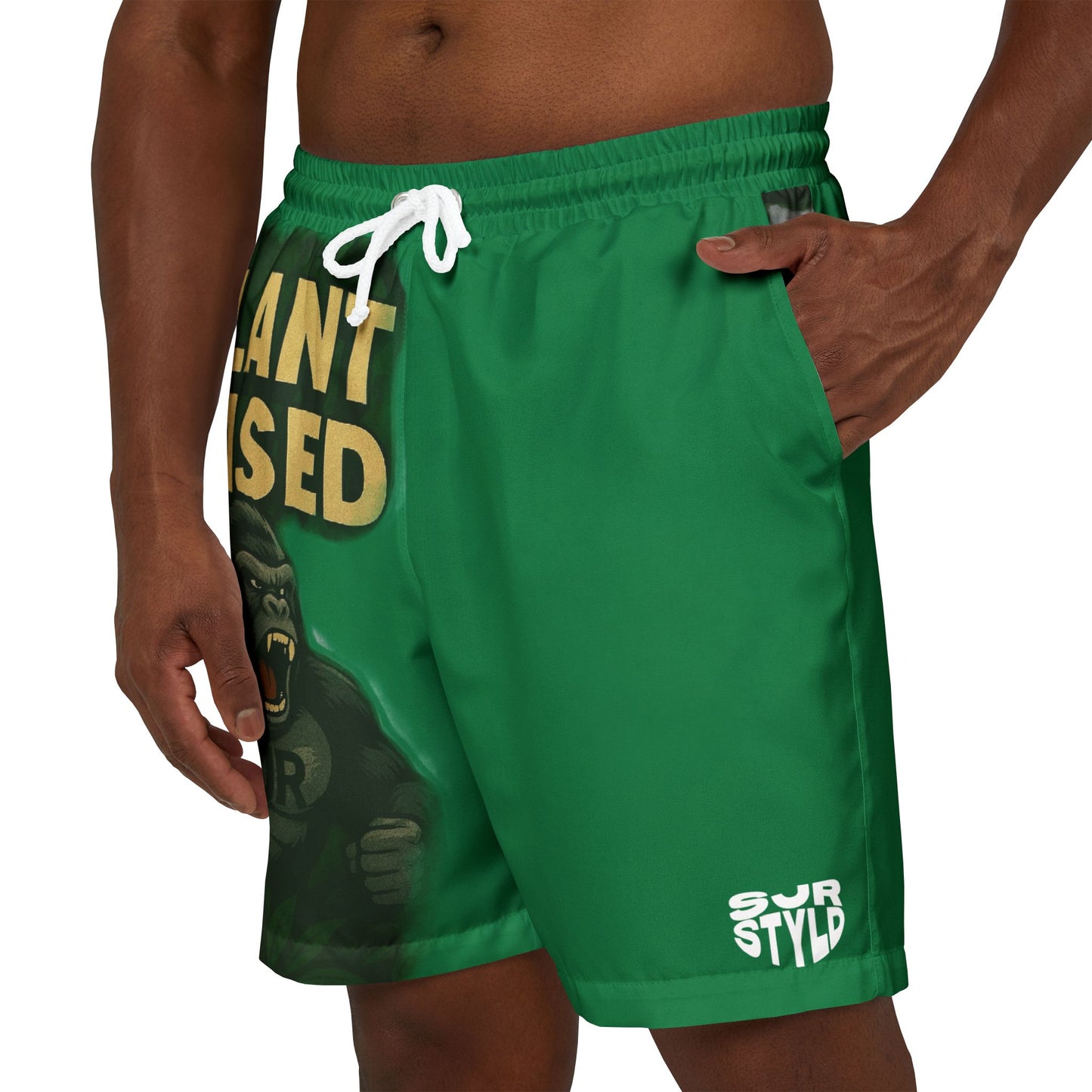 Plant-Based Unisex Swim Shorts - Fun, Eco-Friendly Beachwear, Summer Swimwear, Pool Party Shorts, Vacation Essentials