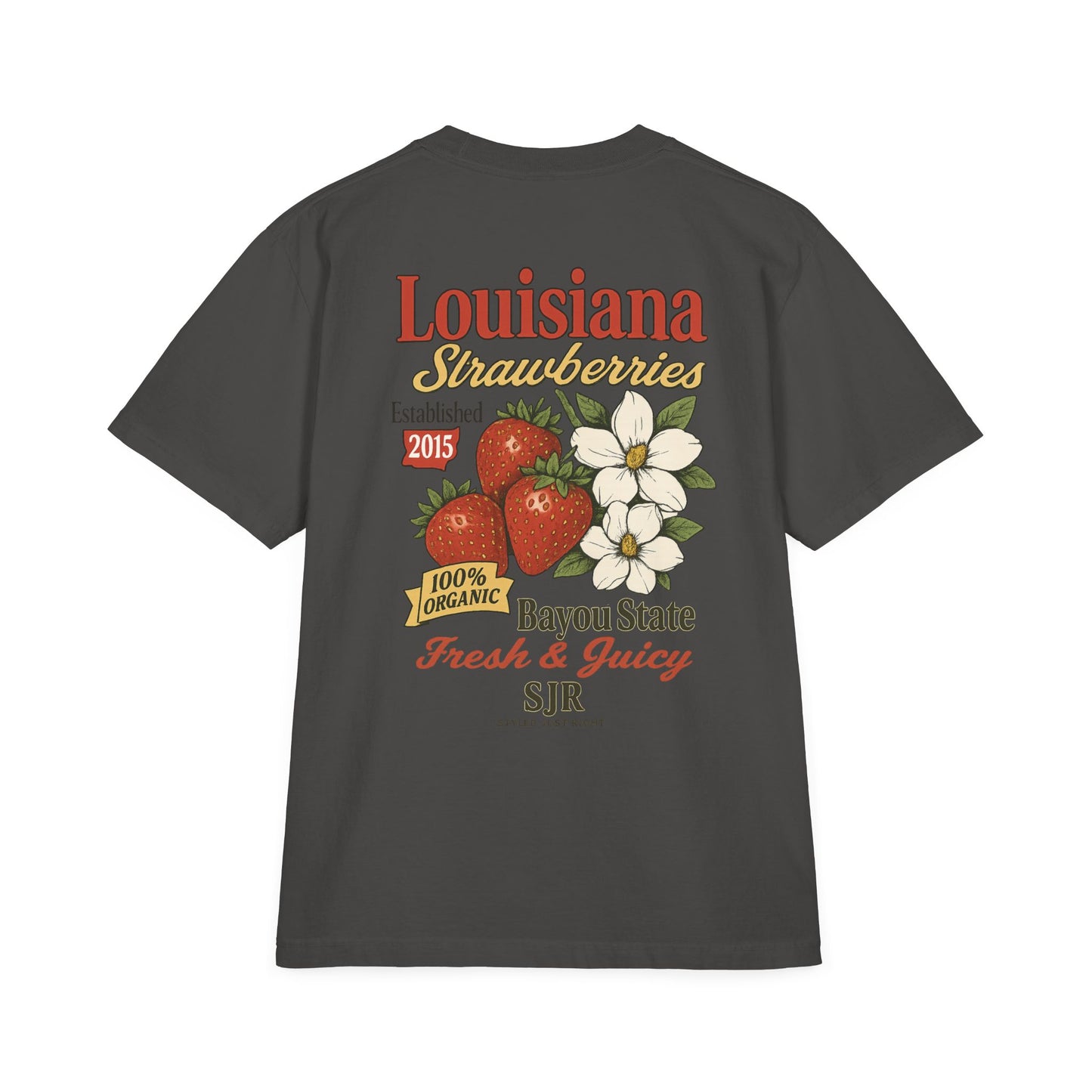 Louisiana Strawberries T-Shirt, Unisex Tee, Gift for Fruit Lovers, Summer Style, Casual Wear, Vintage Design, Bayou State