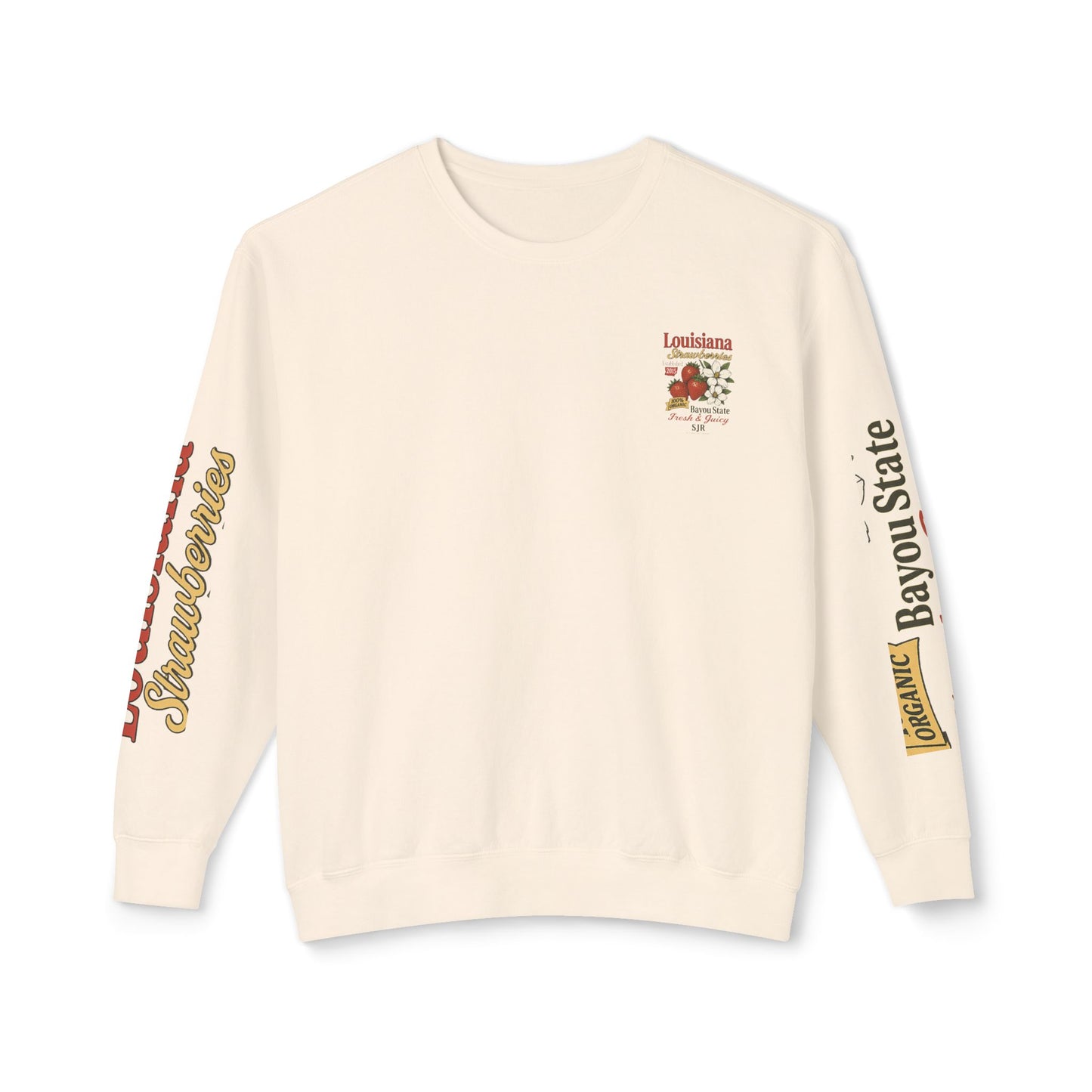 Crewneck Sweatshirt — Louisiana Strawberries Vintage Farm Graphic
