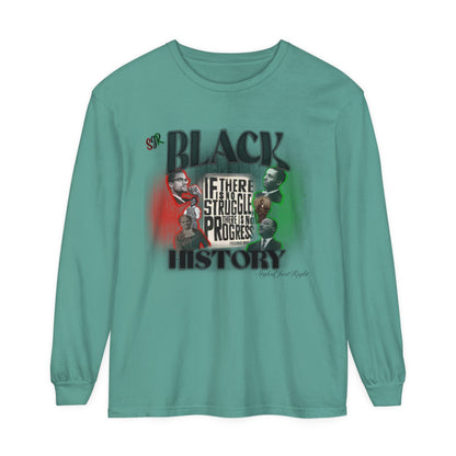 Black History month Garment-dyed Long Sleeve T-Shirt