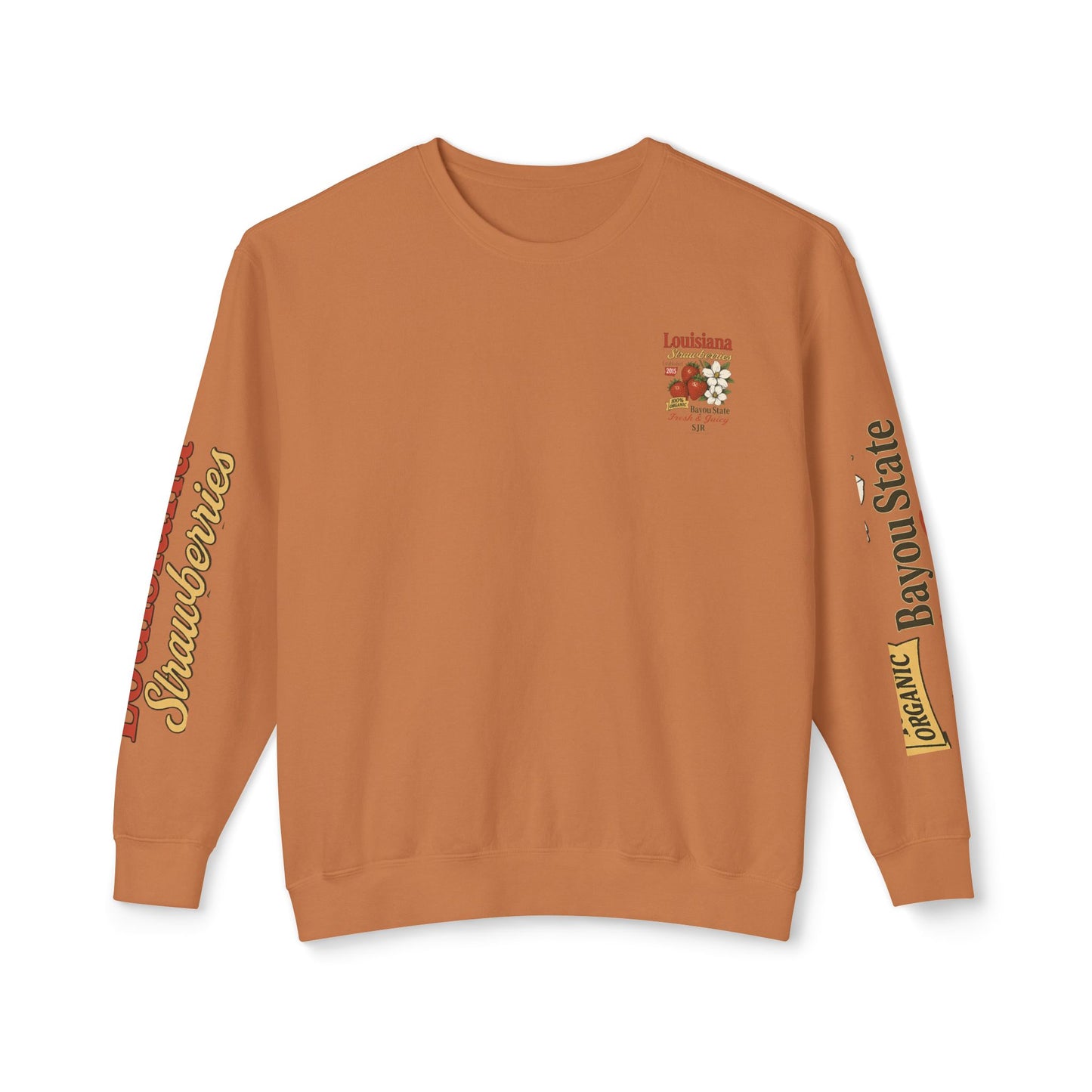 Crewneck Sweatshirt — Louisiana Strawberries Vintage Farm Graphic