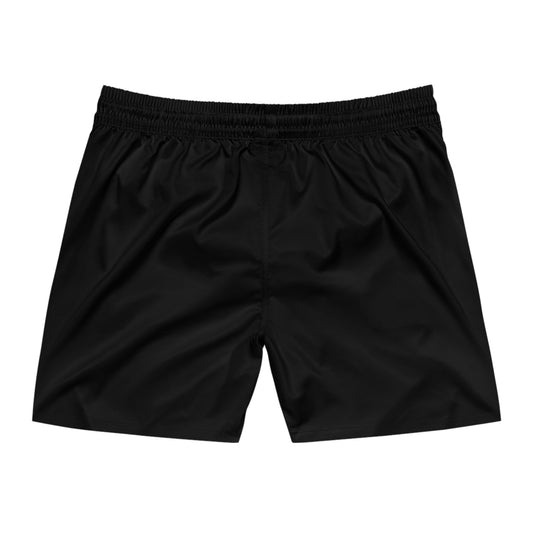 Boxer-Themed Mid-Length Swim Shorts for Men, Summer Swimwear, Beachwear, Gift for Him, Swim Trunks with Graphic Design