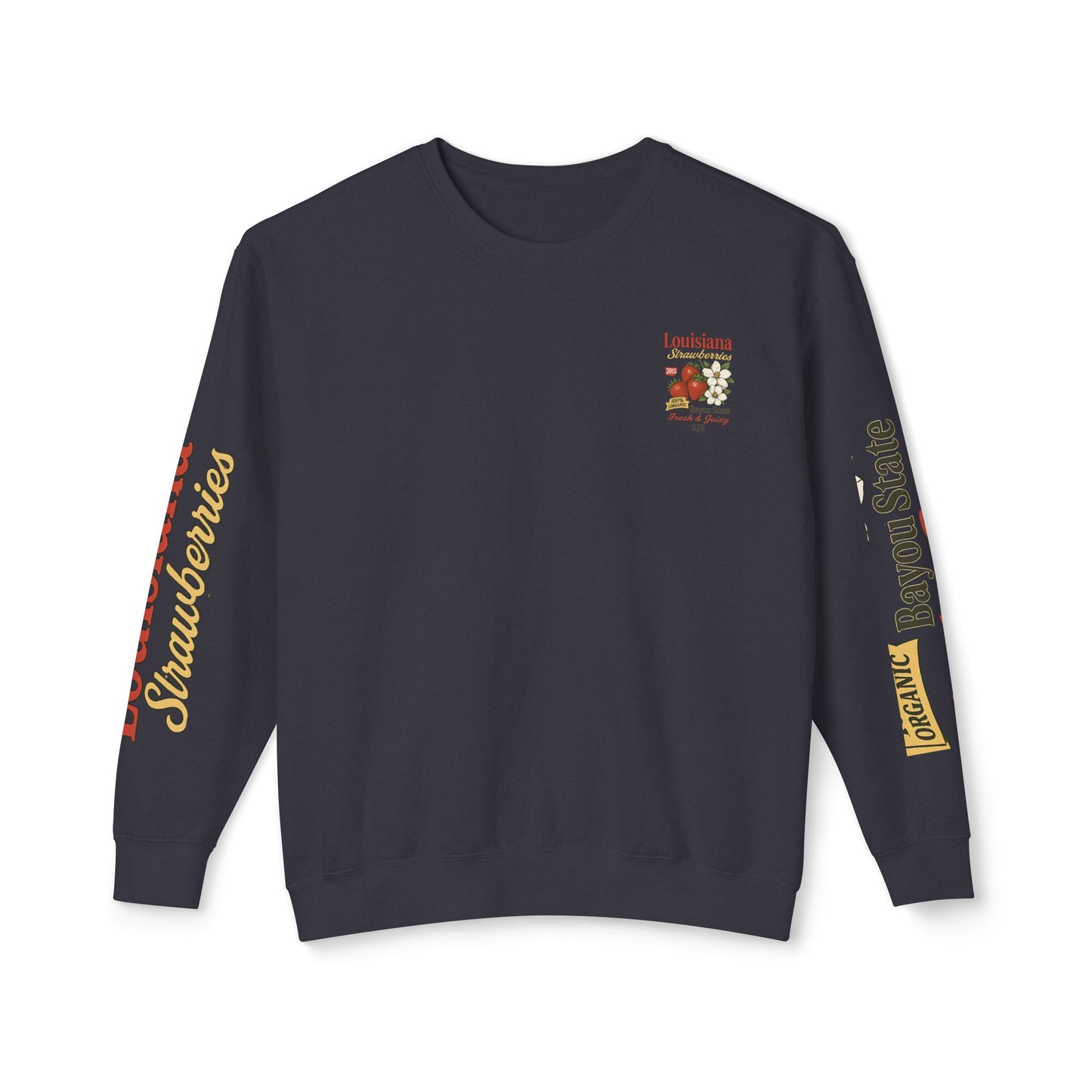 Crewneck Sweatshirt — Louisiana Strawberries Vintage Farm Graphic
