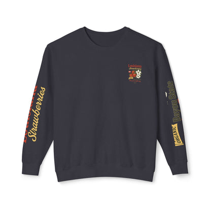Crewneck Sweatshirt — Louisiana Strawberries Vintage Farm Graphic