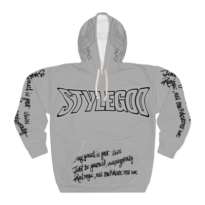 Heru  Hoodie — STYLEGOD Graphic Pullover with SJR script