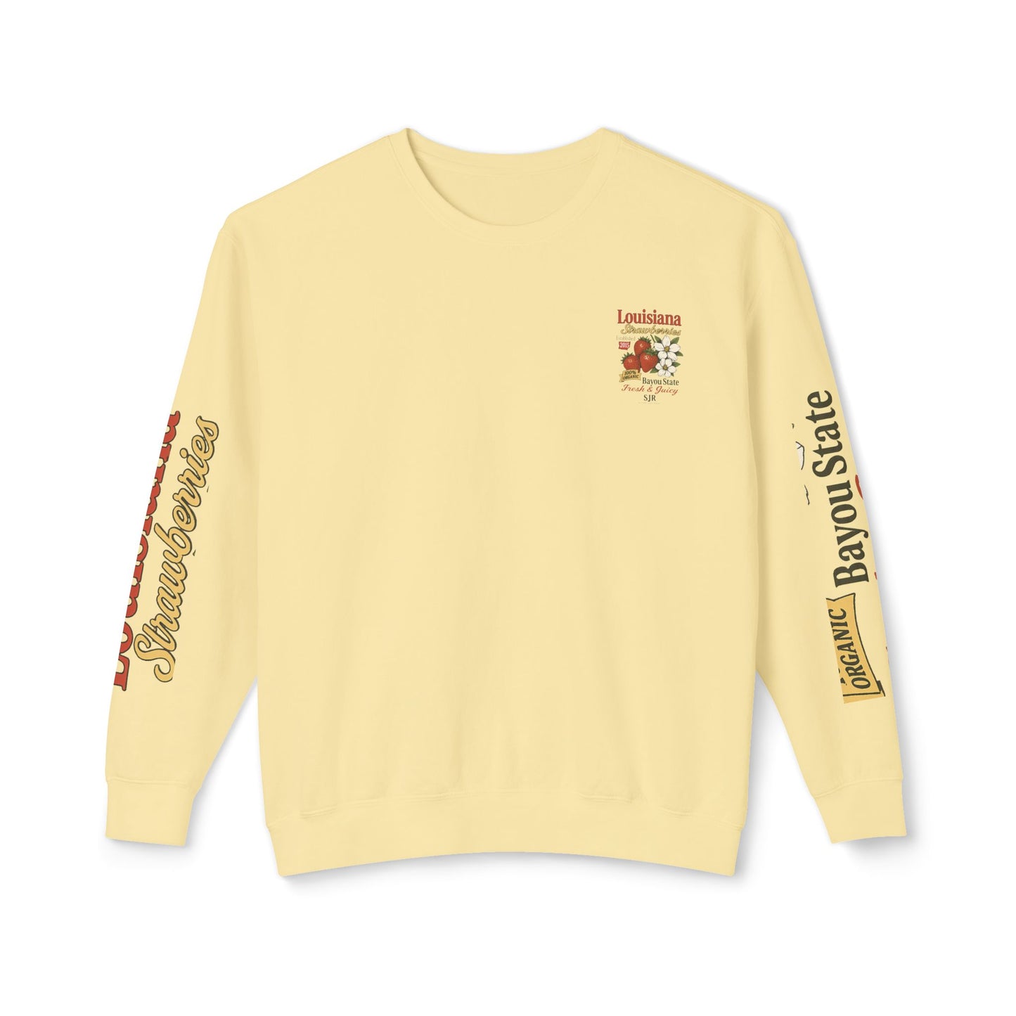 Crewneck Sweatshirt — Louisiana Strawberries Vintage Farm Graphic