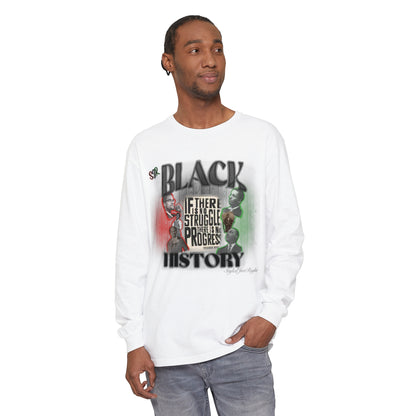 Black History month Garment-dyed Long Sleeve T-Shirt