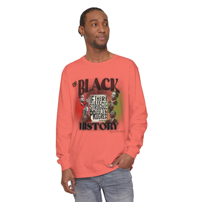 Black History month Garment-dyed Long Sleeve T-Shirt
