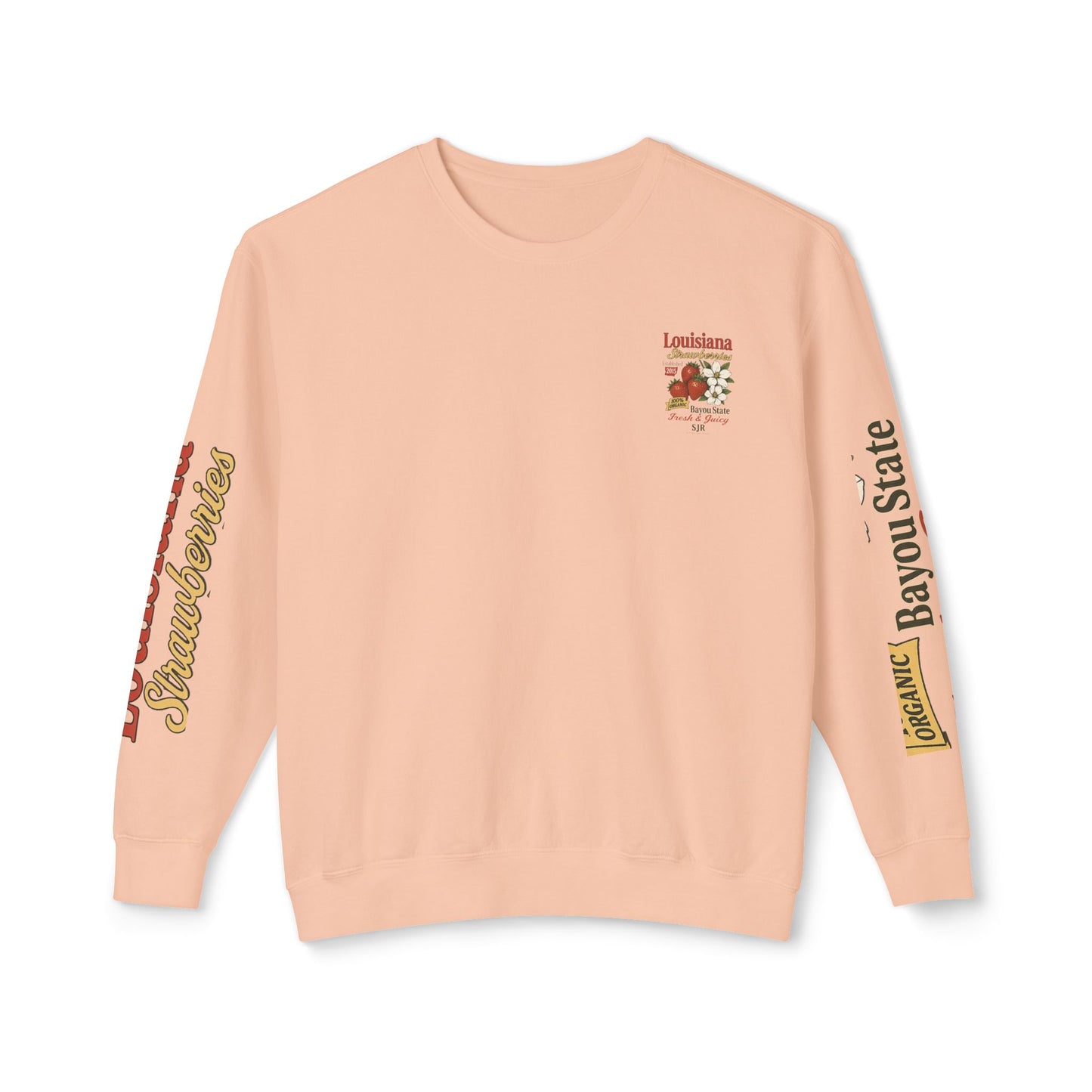 Crewneck Sweatshirt — Louisiana Strawberries Vintage Farm Graphic