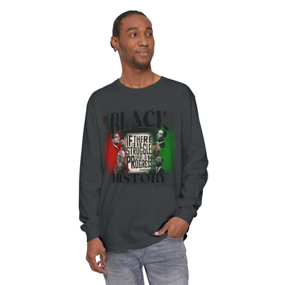 Black History month Garment-dyed Long Sleeve T-Shirt