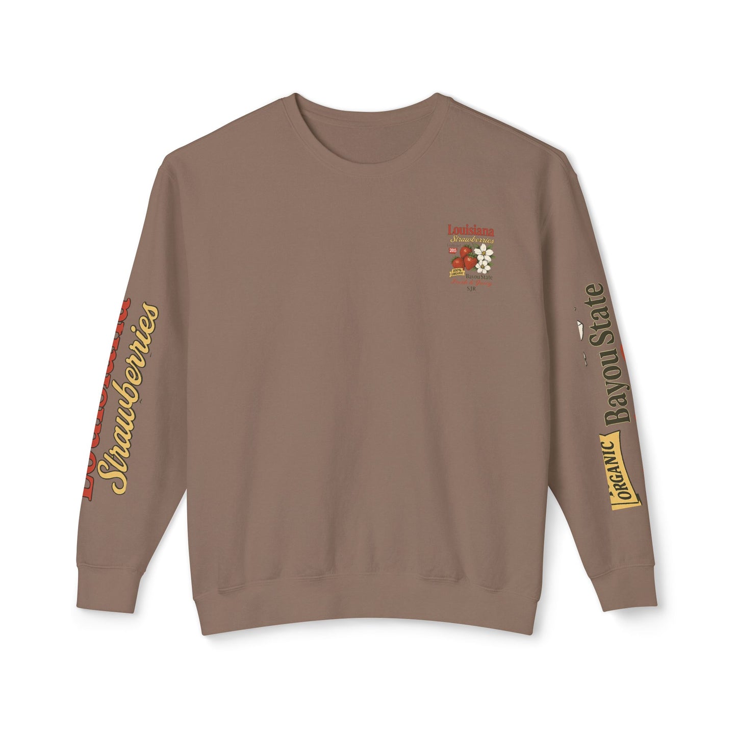 Crewneck Sweatshirt — Louisiana Strawberries Vintage Farm Graphic