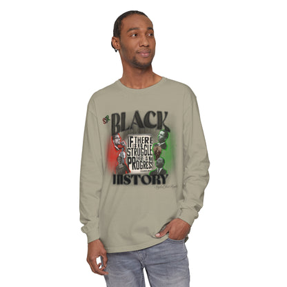 Black History month Garment-dyed Long Sleeve T-Shirt