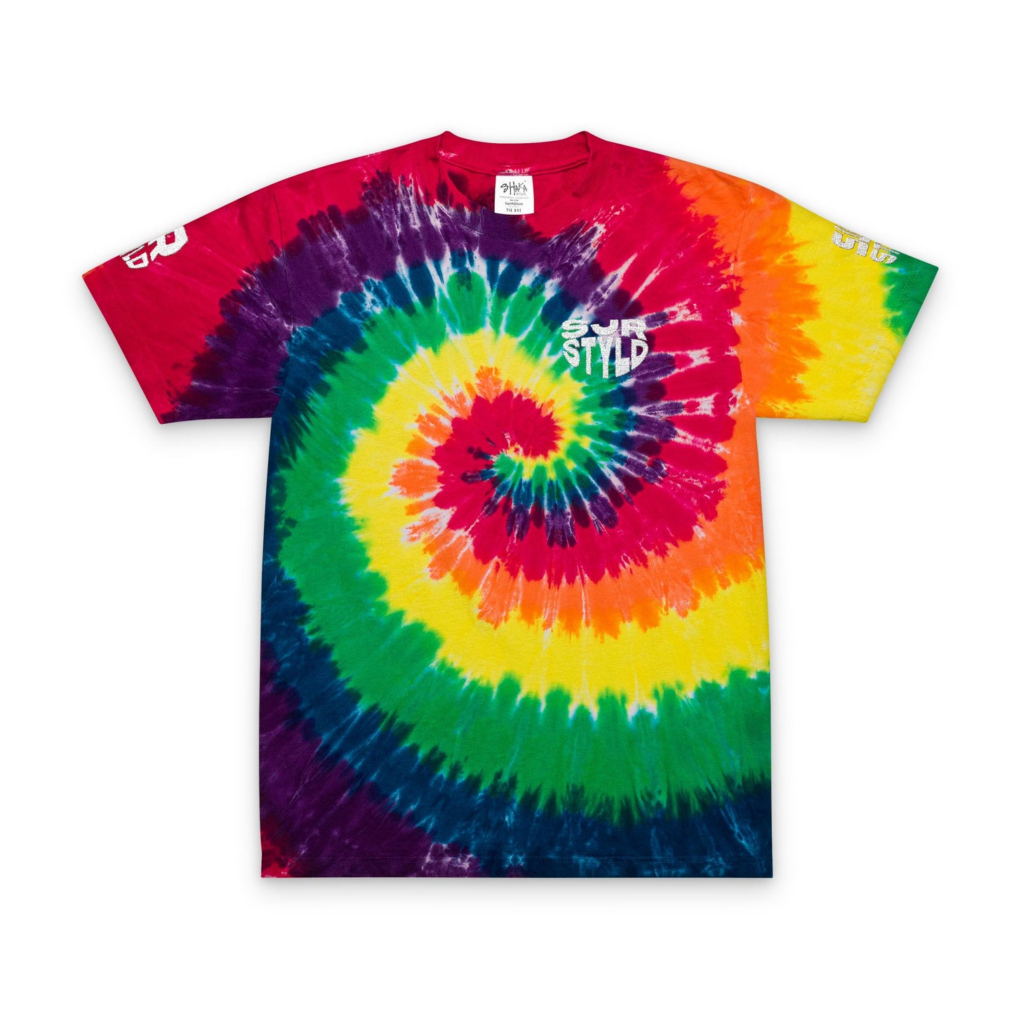 Colorful Oversized Tie-Dye T-Shirt with Embroidery, Casual Summer Wear, Festival Outfit, Gifts for Nature Lovers, Boho Vibes