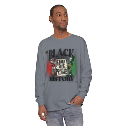 Black History month Garment-dyed Long Sleeve T-Shirt