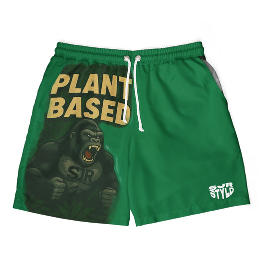 Plant-Based Unisex Swim Shorts - Fun, Eco-Friendly Beachwear, Summer Swimwear, Pool Party Shorts, Vacation Essentials