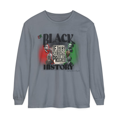 Black History month Garment-dyed Long Sleeve T-Shirt