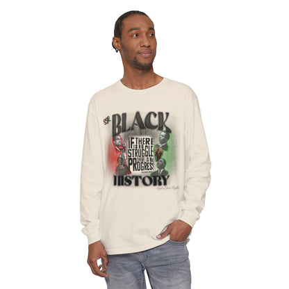 Black History month Garment-dyed Long Sleeve T-Shirt