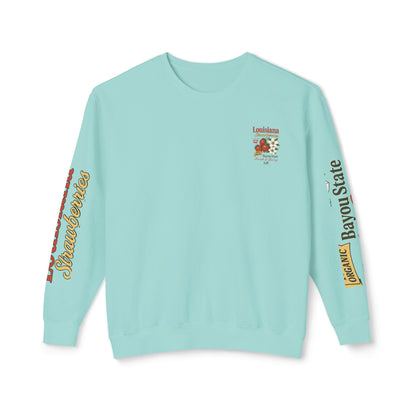 Crewneck Sweatshirt — Louisiana Strawberries Vintage Farm Graphic
