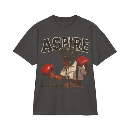 Garment-Dyed T-Shirt - Vintage Boxing Aspire Tee, Casual Streetwear, Motivational Apparel, Gift for Fitness Lovers, Retro Style