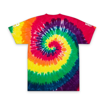 Colorful Oversized Tie-Dye T-Shirt with Embroidery, Casual Summer Wear, Festival Outfit, Gifts for Nature Lovers, Boho Vibes