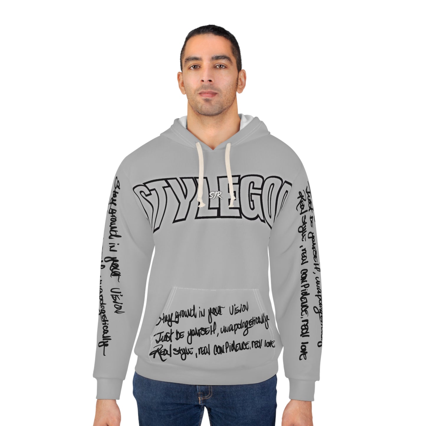 Heru  Hoodie — STYLEGOD Graphic Pullover with SJR script