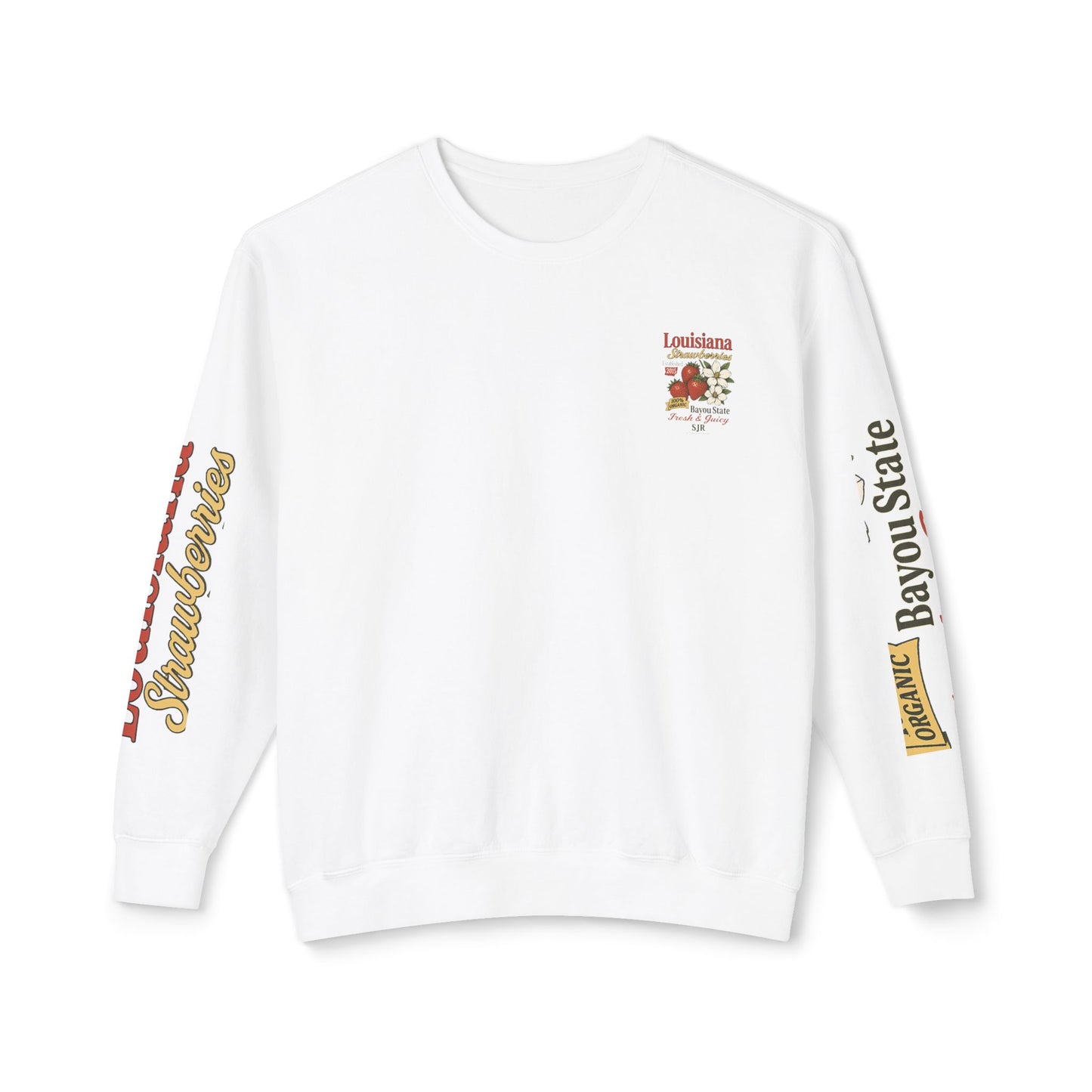 Crewneck Sweatshirt — Louisiana Strawberries Vintage Farm Graphic